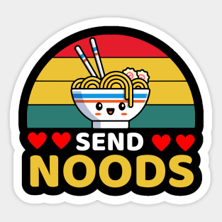 Cute Send Noods Ramen Bowl Sticker